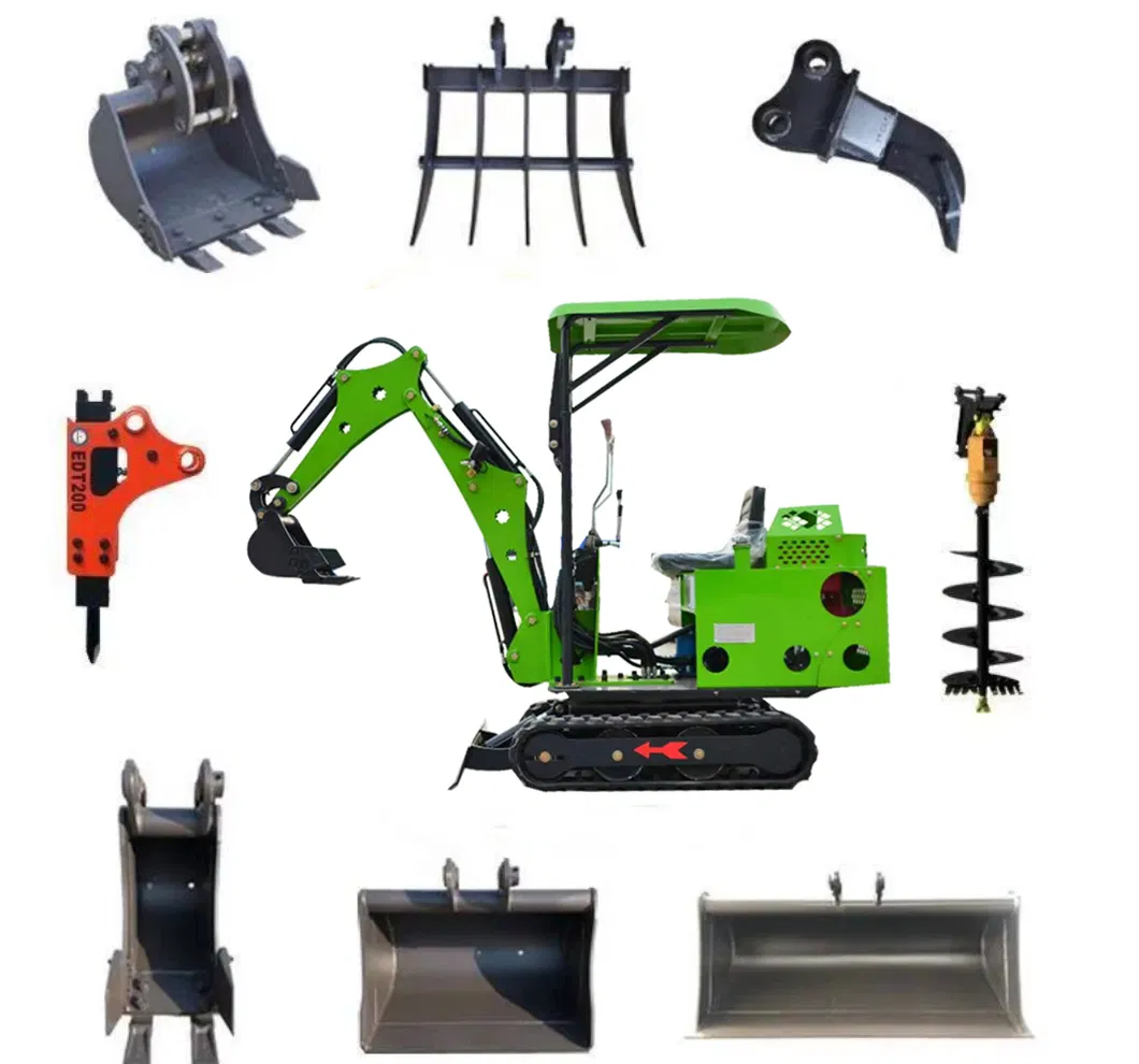 0.8 Ton Fw10s Hydraulic Backhoe Digger Rubber Crawler Belt Track Mini and Small Excavators for Sale
