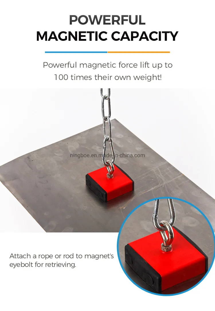 150 Lbs Underwater Fishing Magnet Holding and Retrieving Holding Magnet with Eyebolt