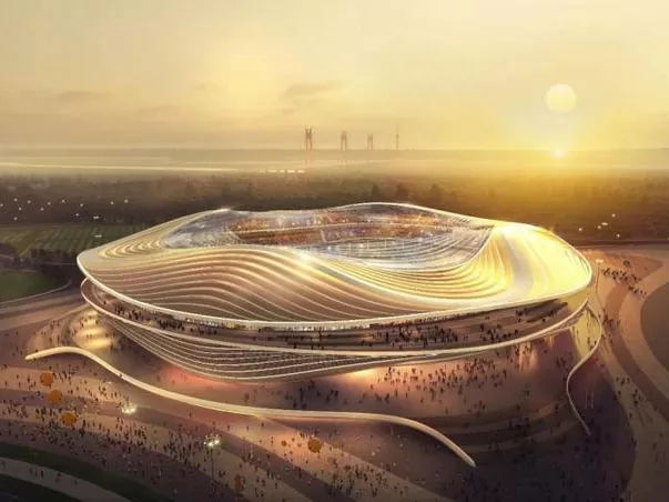 What role do large span steel structures play in sustainable stadium design and material efficiency