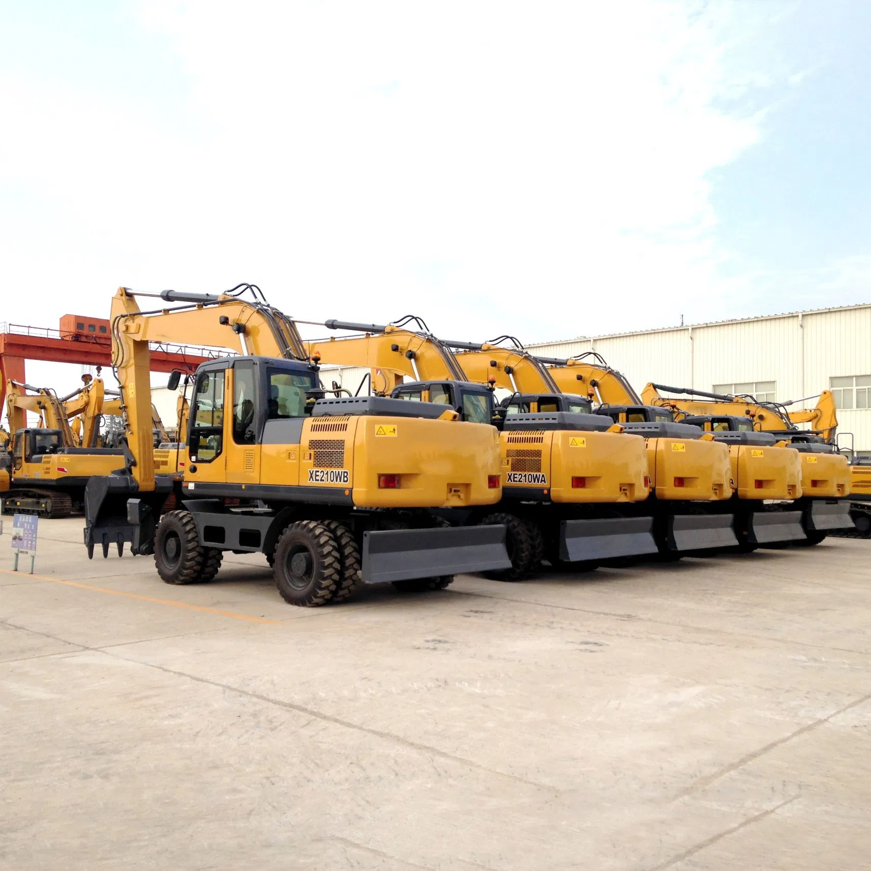 21 Ton Hydraulic Digger Excavator Xe210wb Mini Digger Wheel Excavator for Sale