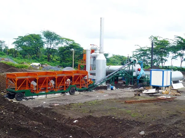 40L-175L Per Hour Bitumen Mixer Mobile Asphalt Mixing Plant