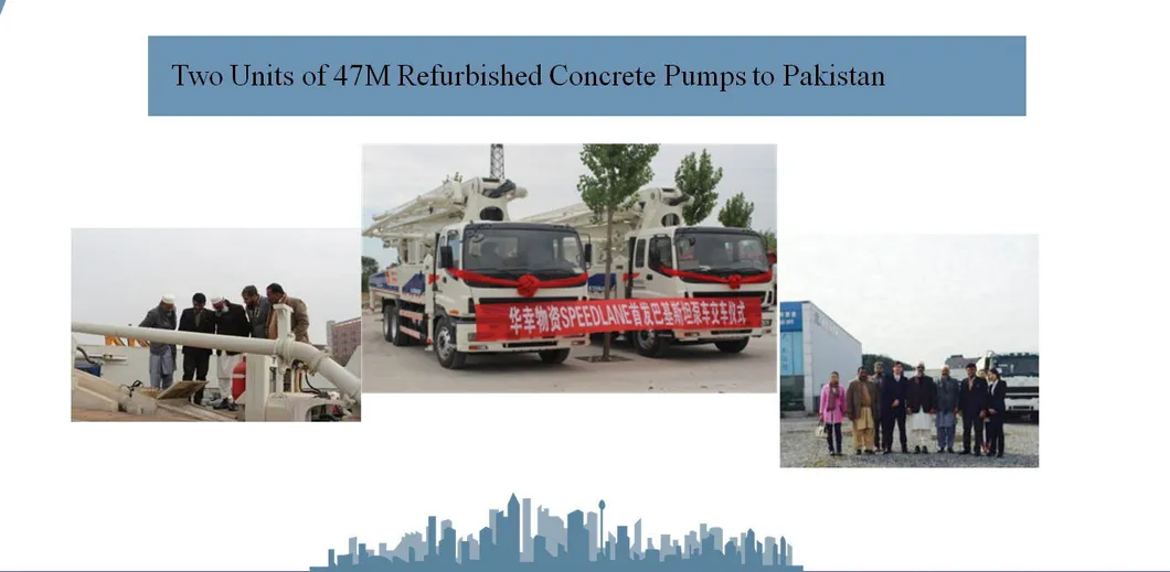 50m3/H Electric Hydraulic Mounted Trailer Mixer Concrete Pump Hbt50.13.130RS