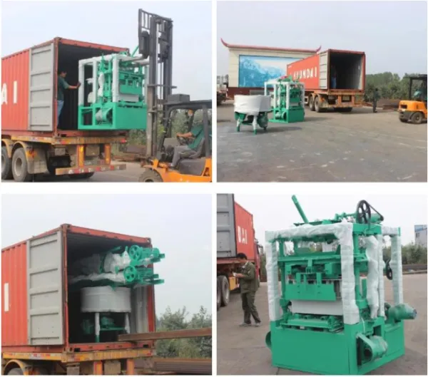 6 Inches Hollow Block Making Machine in Jamaica Qt4-24 Concrete Pavement Brick Machine
