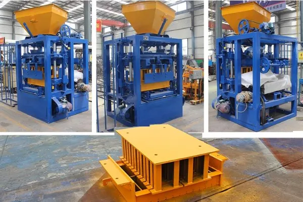 6 Inches Hollow Block Making Machine in Jamaica Qt4-24 Concrete Pavement Brick Machine