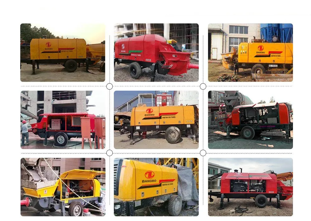 60m3/H Portable Concrete Trailer Pump Mini Cement Pump Small Used Stationary Concrete Pump