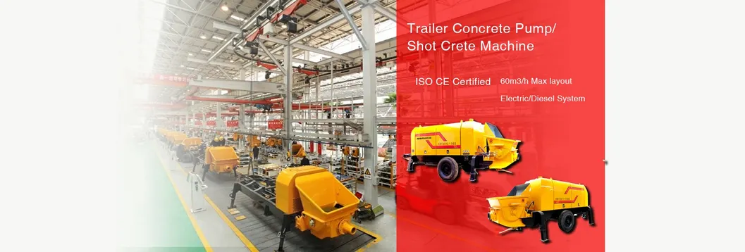 60m3/H Portable Concrete Trailer Pump Mini Cement Pump Small Used Stationary Concrete Pump