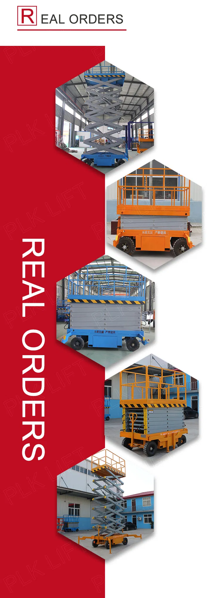 6m to 12m 14m Mobile Scissor Lift Electric Hydraulic Man Lift