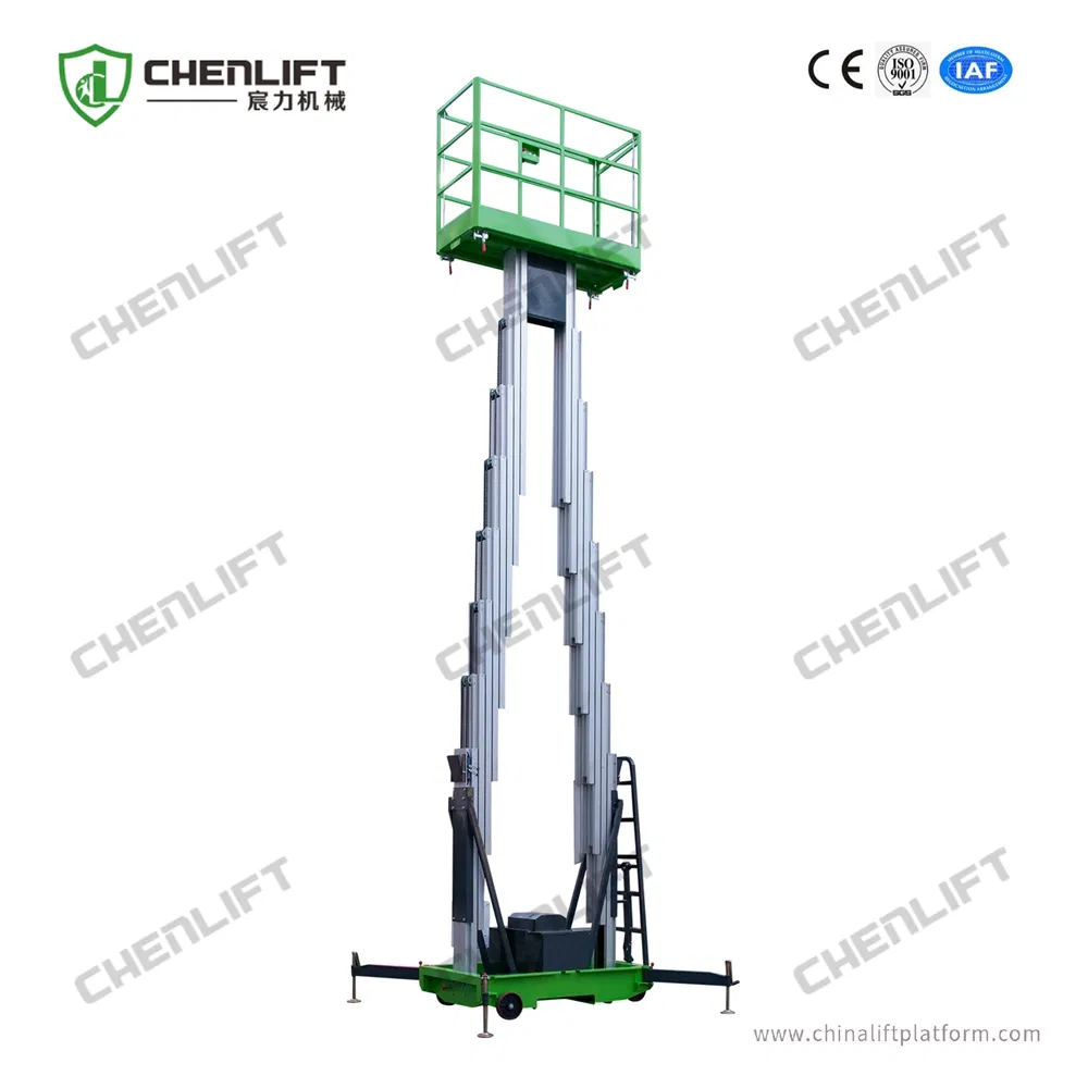 8 Meters Aluminum Alloy Aerial Lift Double Mast Man Lifts