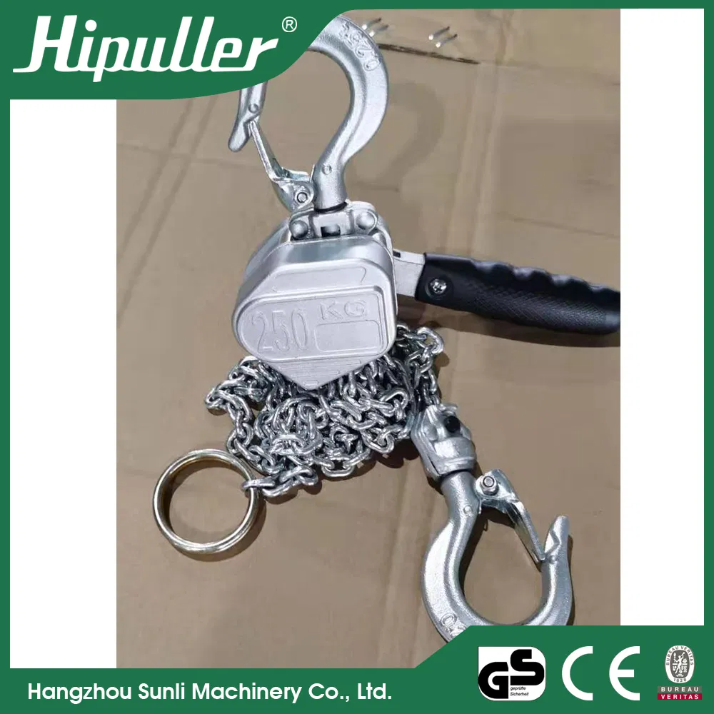 Aluminum Mini Type 0.25t 0.5t 0.75t Manual Lever Pulley Block and Manual Lever Hoist with CE