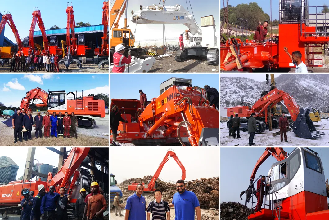 Bonny New Wzd33-8c 33ton Stationary/Fixed Electric Hydraulic Material Handler with Multi-Tine Grab
