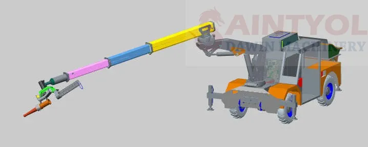 Boom Slewing Radius 1.8m Spraying Height 9m Wet Concrete Shotcrete Pump Robot