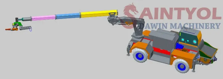 Boom Slewing Radius 1.8m Spraying Height 9m Wet Concrete Shotcrete Pump Robot