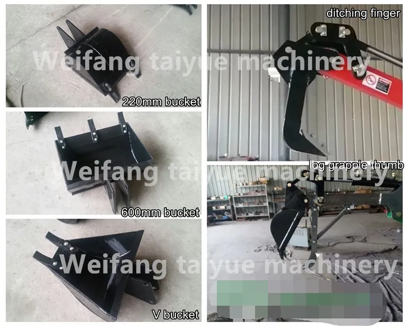 CE Certificated 9HP Petrol Engine ATV Backhoe Excavator, Towable Excavator
