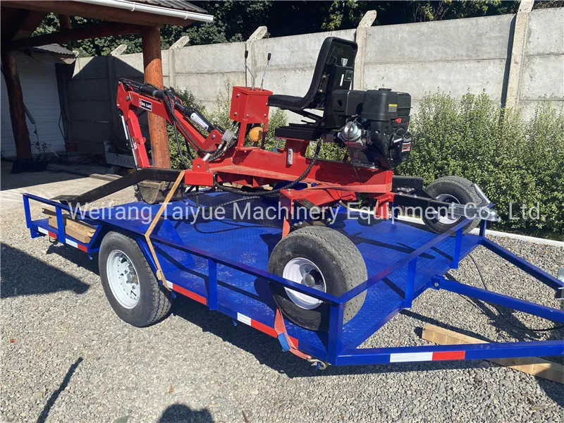 CE Certificated 9HP Petrol Engine ATV Backhoe Excavator, Towable Excavator