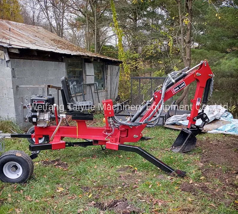 CE Certificated 9HP Petrol Engine ATV Backhoe Excavator, Towable Excavator
