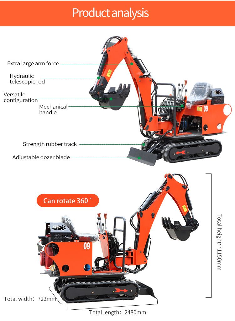 CE/EPA China Wholesale 750kg Mini Small Digger