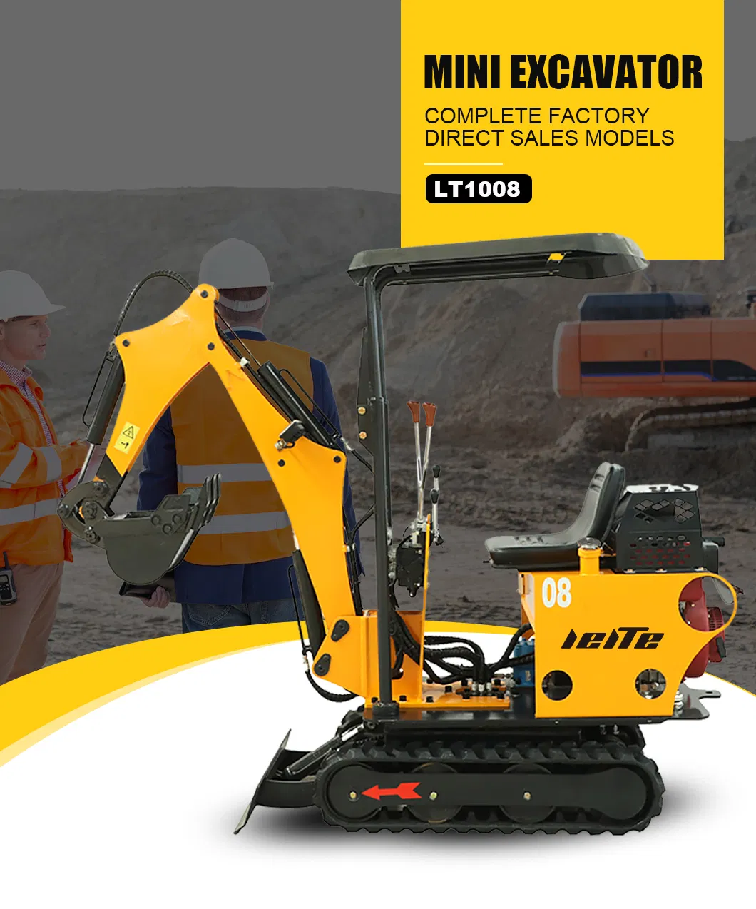 Chineses Factory Supply Small Digger Hot Sale 0.8 Ton Mini Hydraulic Crawler Excavator