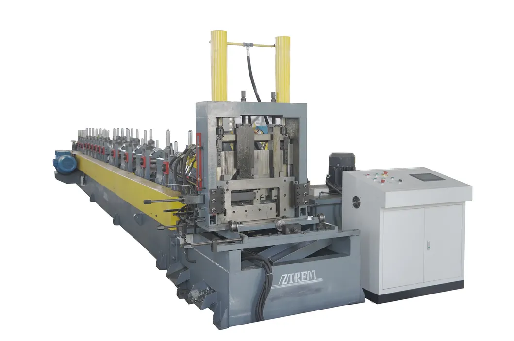 Cold Full-Automatic Quick Interchange Steel C U CZ Purline Channel Roll Forming Machine