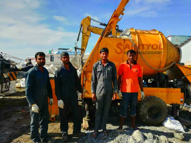 Concrete Pump with Mixer Concrete Mixing Pump Concrete Mixer with Pump All in One Machine