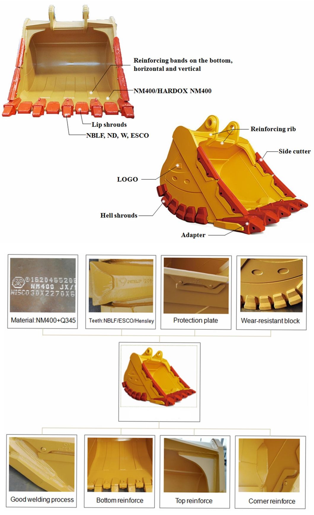 Construction Equipments Parts Excavator Quality Attachments