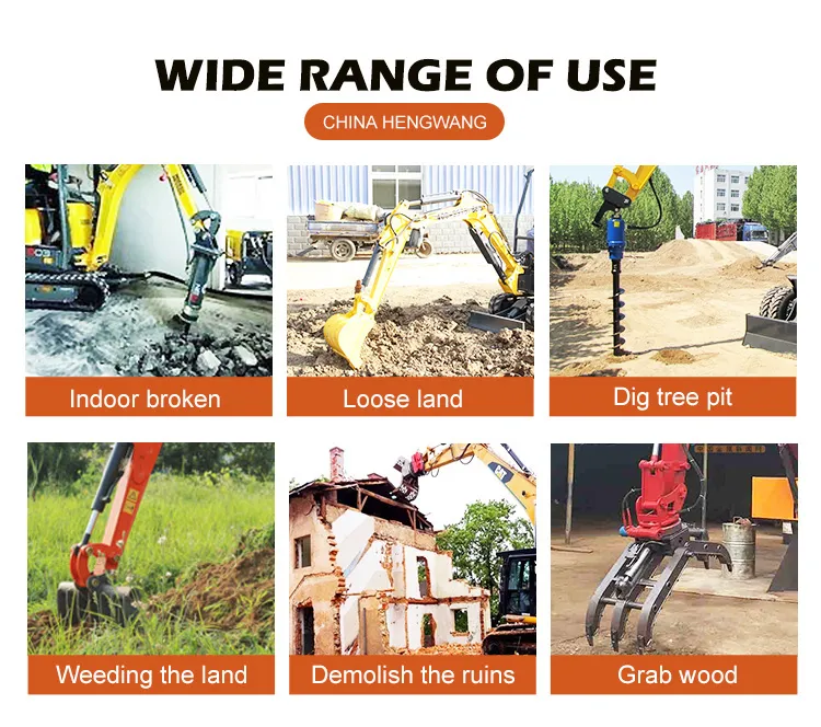 Crawler Steel Excavator 6 Ton Mini Digger with Auger