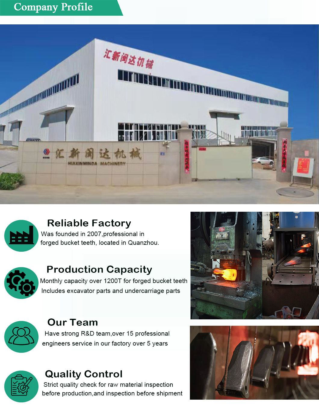 Customized China Supplier Daewoo Forged Bucket Tooth Dh220