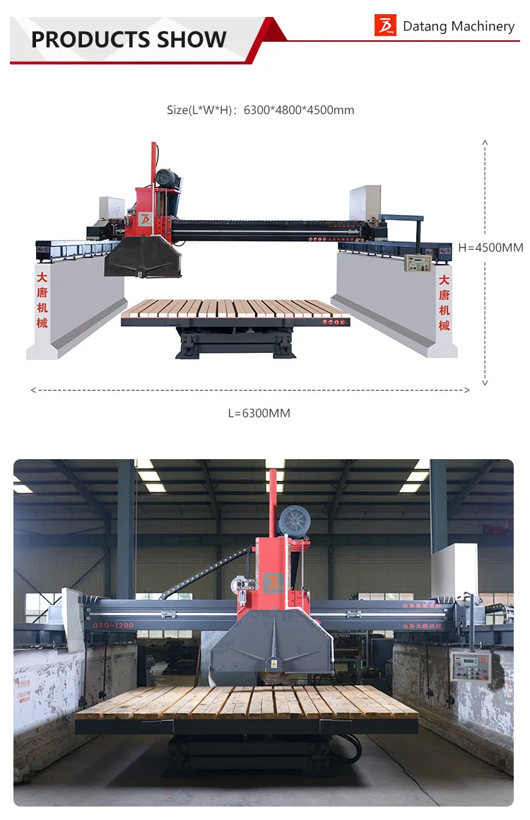 Datang Bridge Saw Granite Marble Stone Slab Tile Cutting Machine