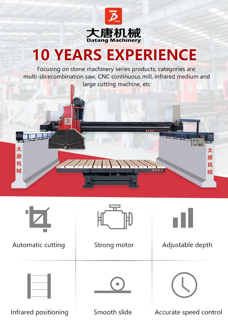 Datang Bridge Saw Rock Granite Stone Cutting Machine Marble Cutter