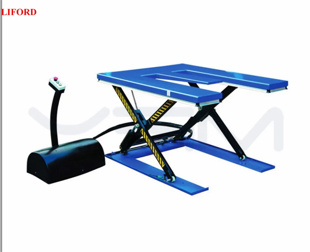 E-Shaped Electric Elevating Lift Platform for Warehouse Material Handling