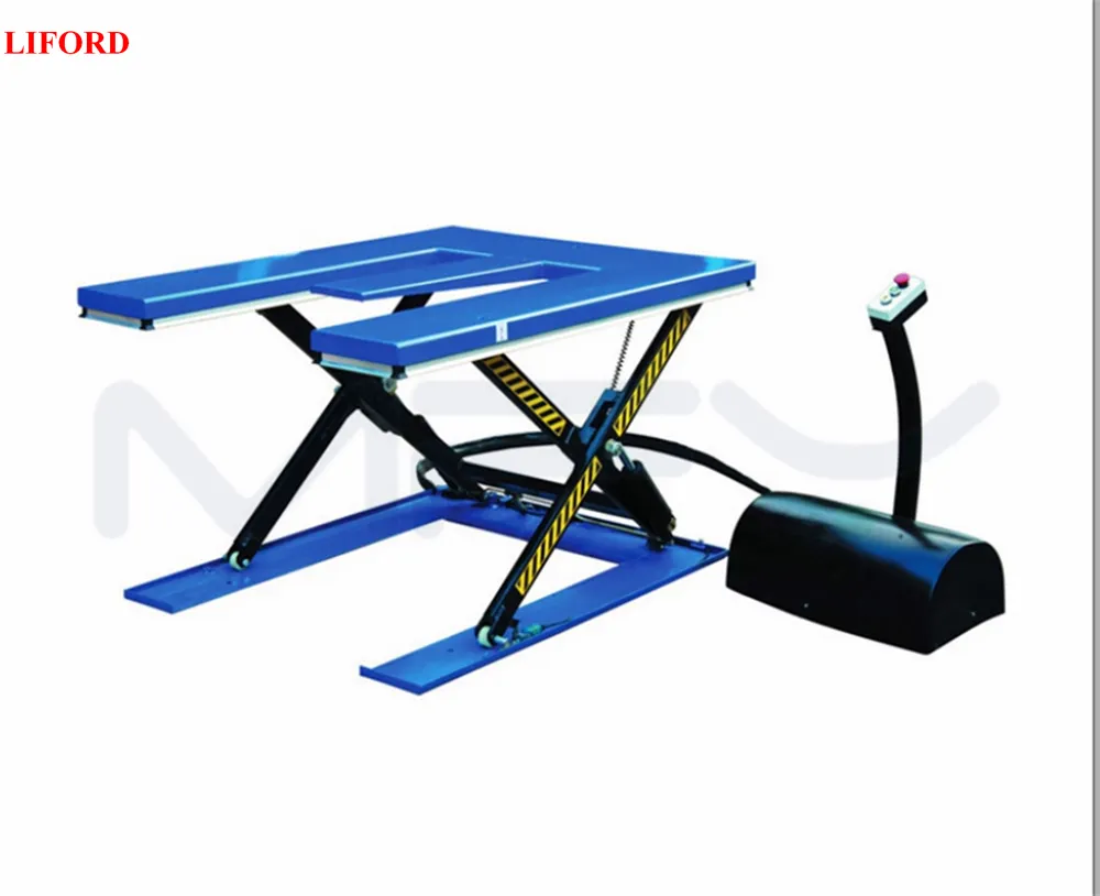E-Shaped Electric Elevating Lift Platform for Warehouse Material Handling