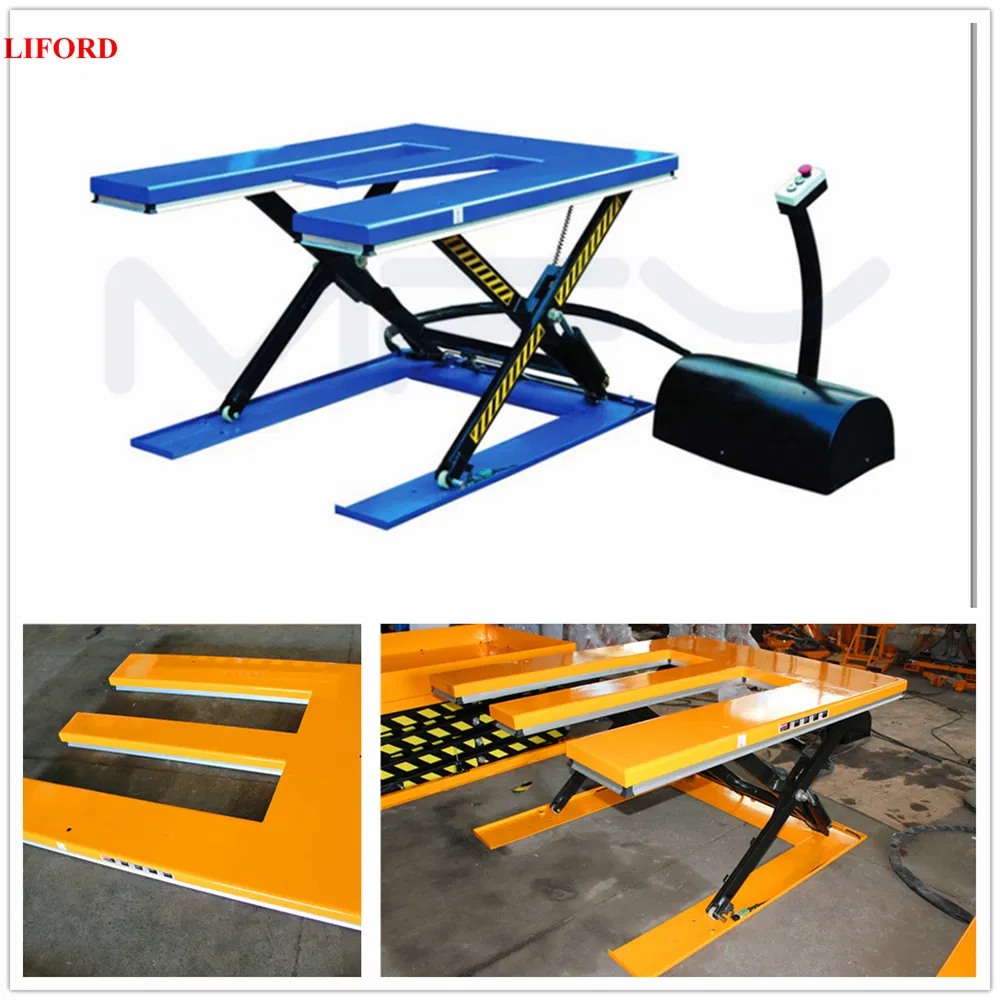 E-Shaped Electric Elevating Lift Platform for Warehouse Material Handling