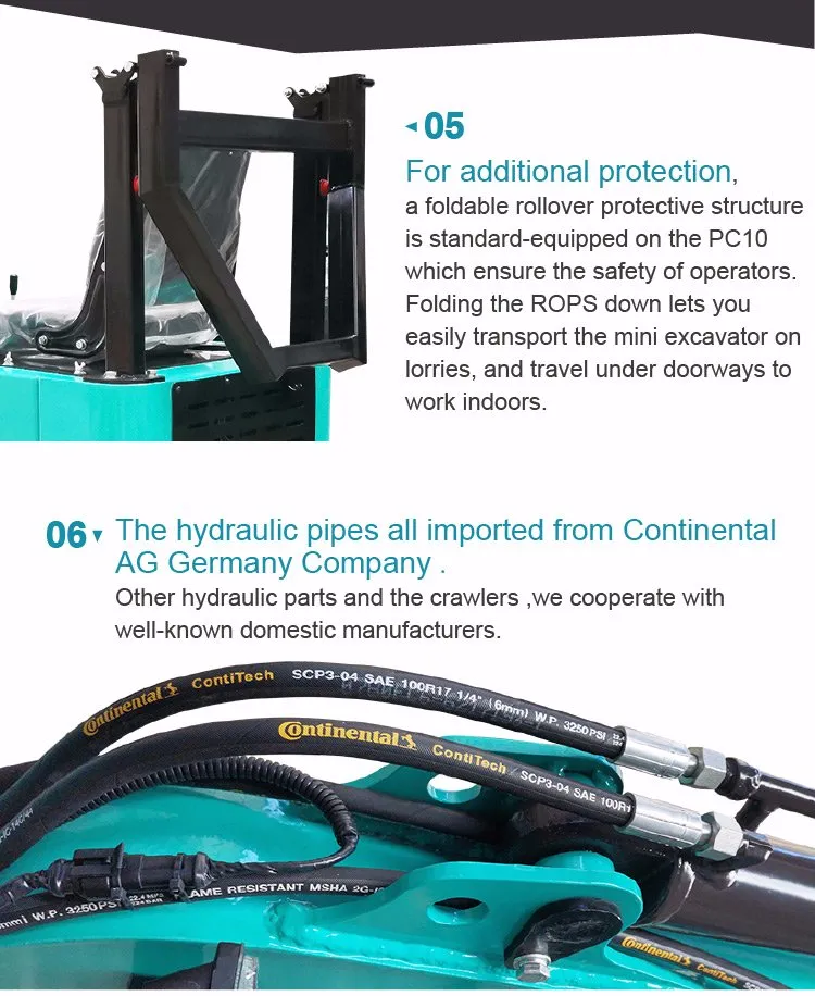 EPA CE Approved Crawler Diesel Engine 1 Ton Mini Excavator Small Diggers for Garden
