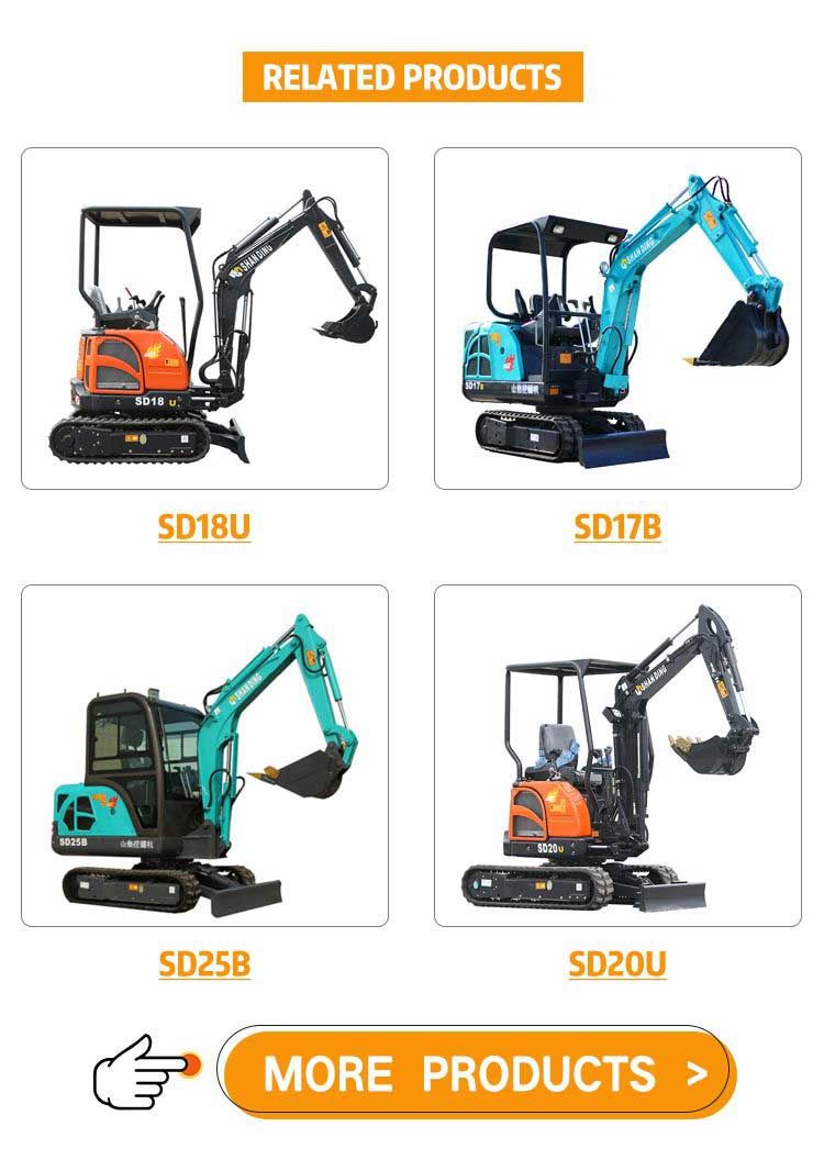 EPA Certificate Towable Backhoe Excavator with Shovel/Ditch Finger/Log Thumb for Sale