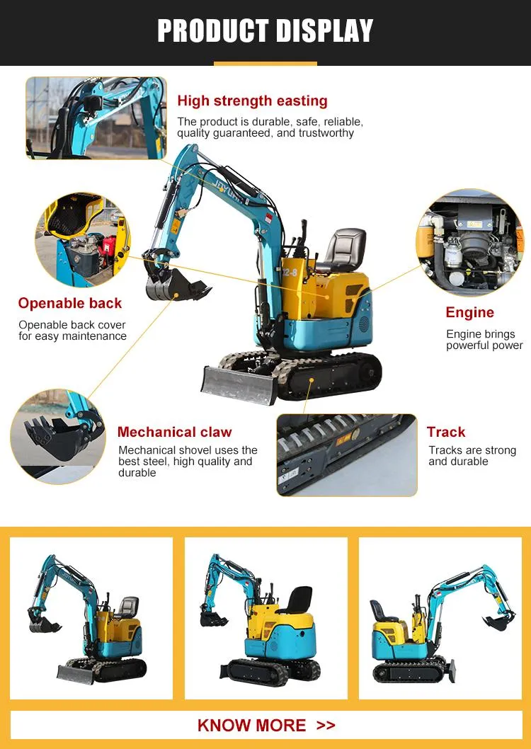 Euro V Standard CE Certified China Mini Excavator 1000 Kh Mini Digger 1 Ton 2 Ton 3 Ton Mini Excavator