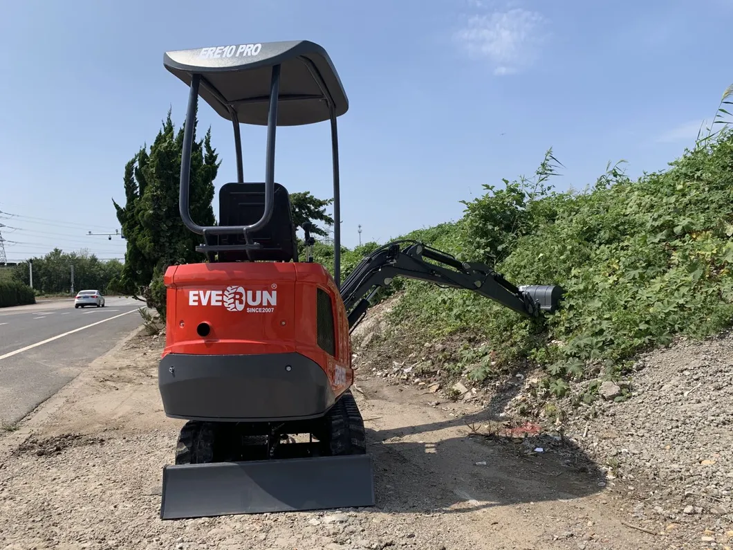 Everun CE Approved Multi-Attachments China 1000kg Ere10 PRO Mini Crawl Wheel Excavator for Sale