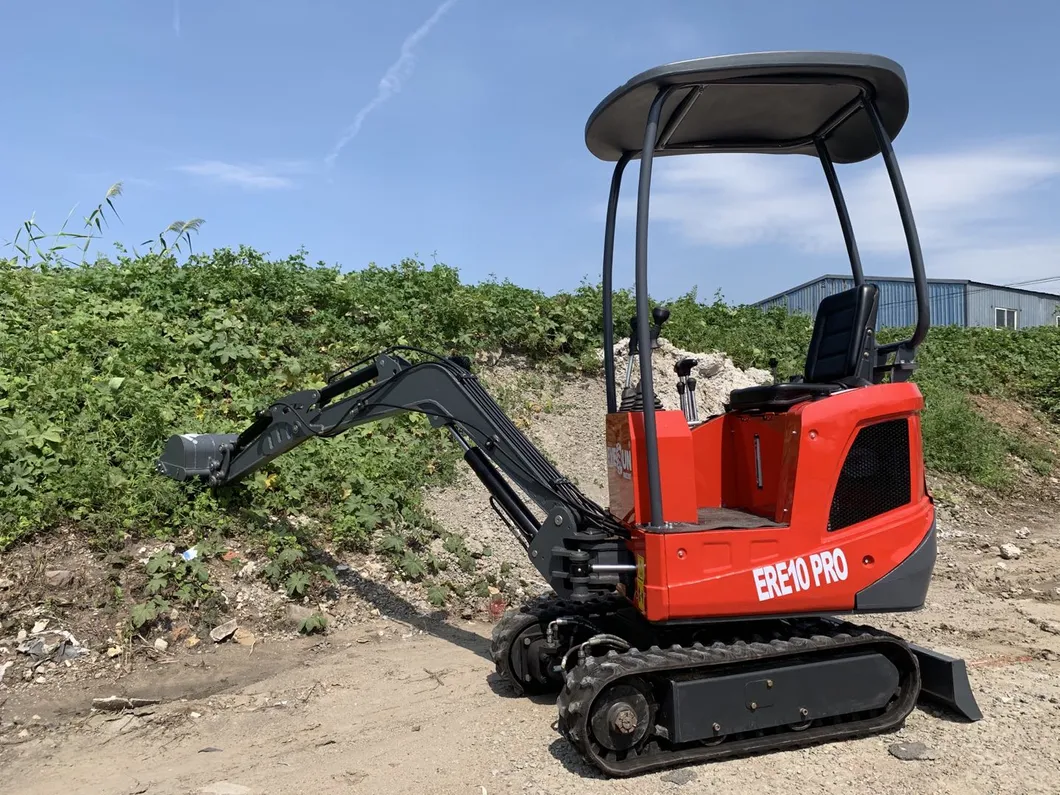 Everun New CE Approved 1ton Mini Crawler Excavator Ere10 PRO Mini Digger with Euro5 Engine and Swing Arm