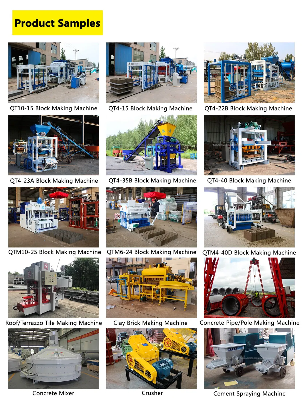 Factory Sale Semi-Automatic Cement Concrete Hollow Brick Block Making Machine