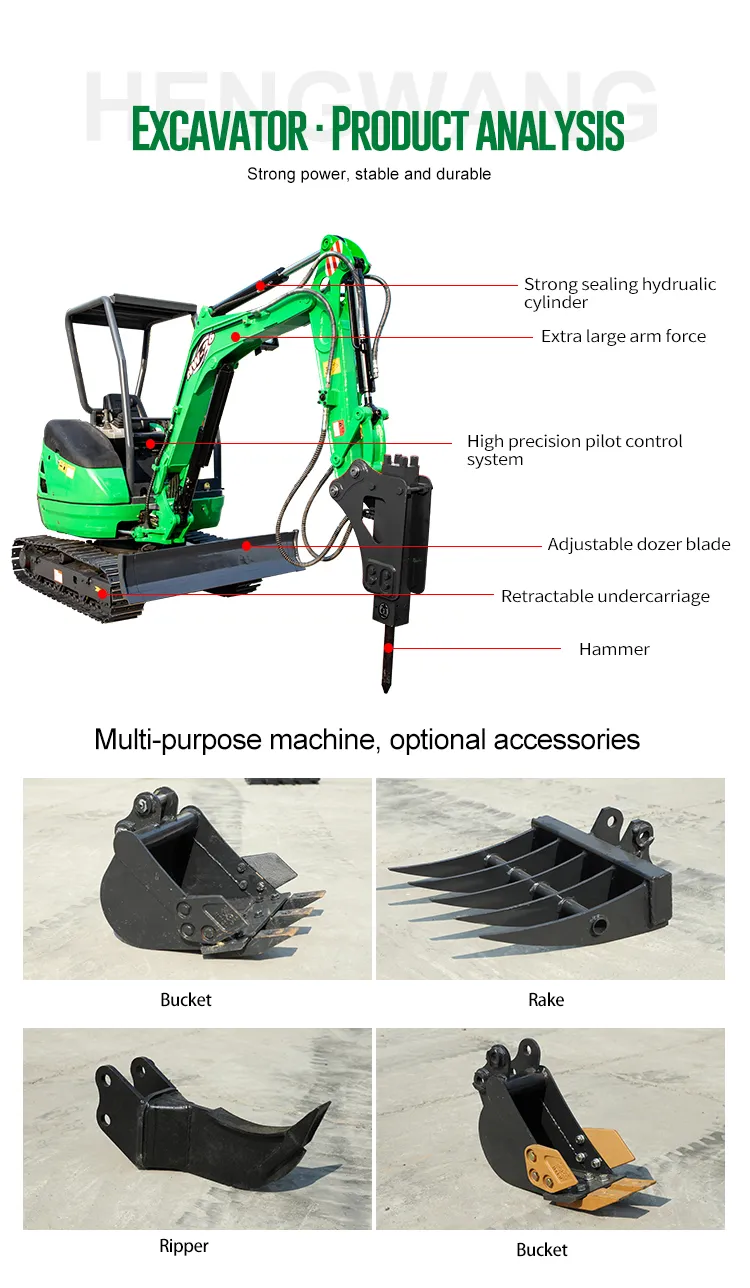Factory Supply Wholesale 2.6ton Cralwer Excavator for Trenching