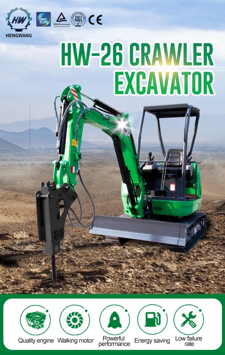 Factory Supply Wholesale 2.6ton Cralwer Excavator for Trenching