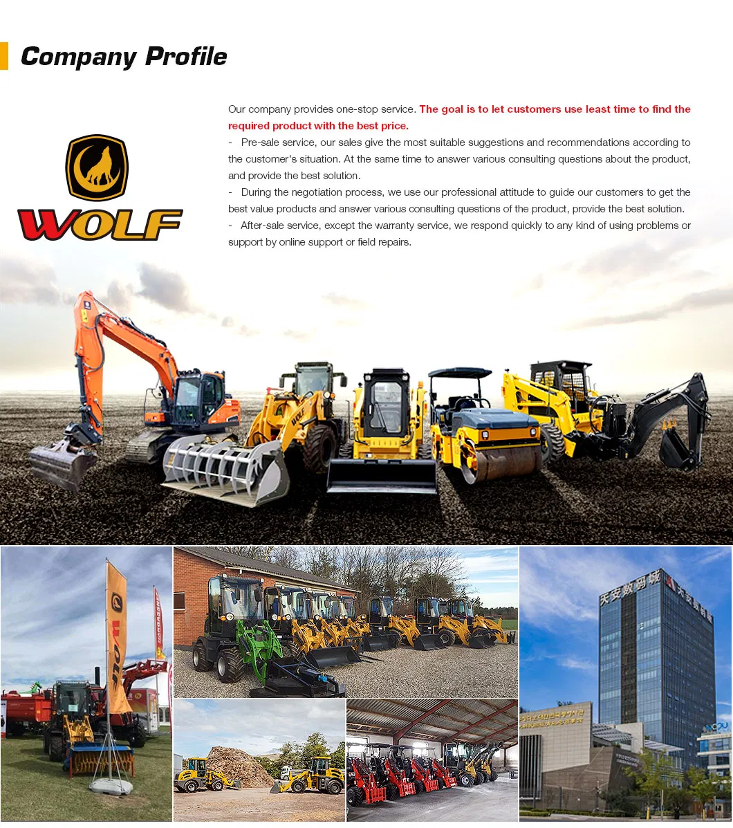 Farm Mini Digger 2.5ton Mini Excavator From Wolf
