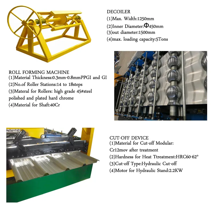 Glazed Tile Roof Panel Forming Machine Yx38-210-840