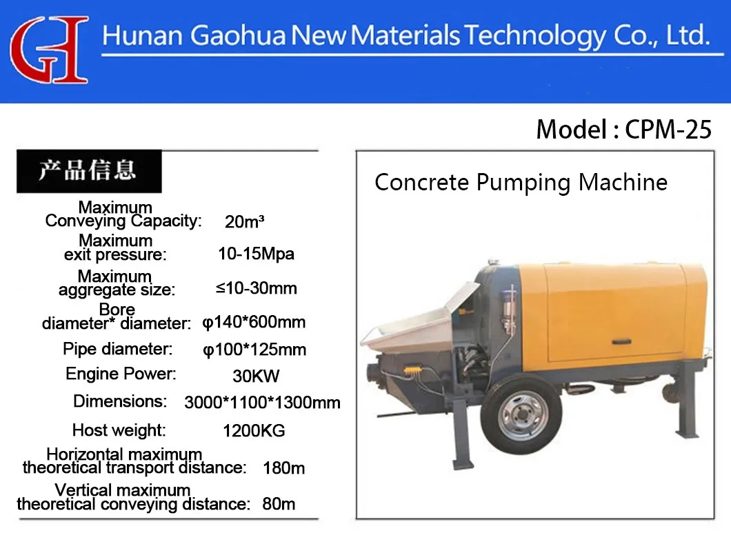 Good Quality Concrete Mixing Machine/Concrete Batch Plant/Small Concrete Pump for Sale