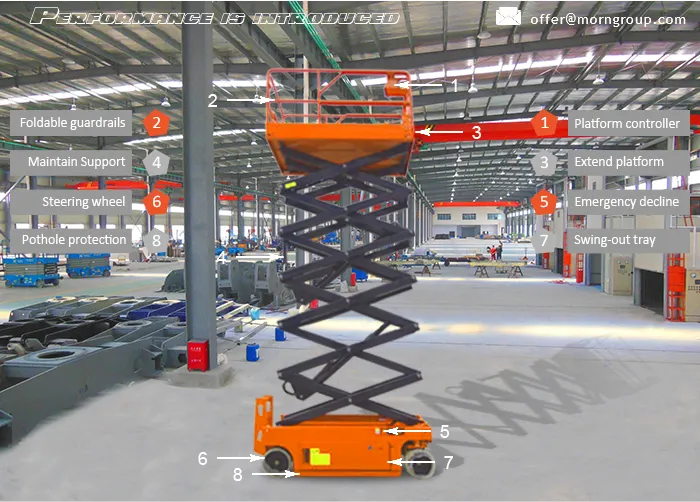 Height 6m Capacity 380kg Mini Self Propelled Mobile Lifting Equipment