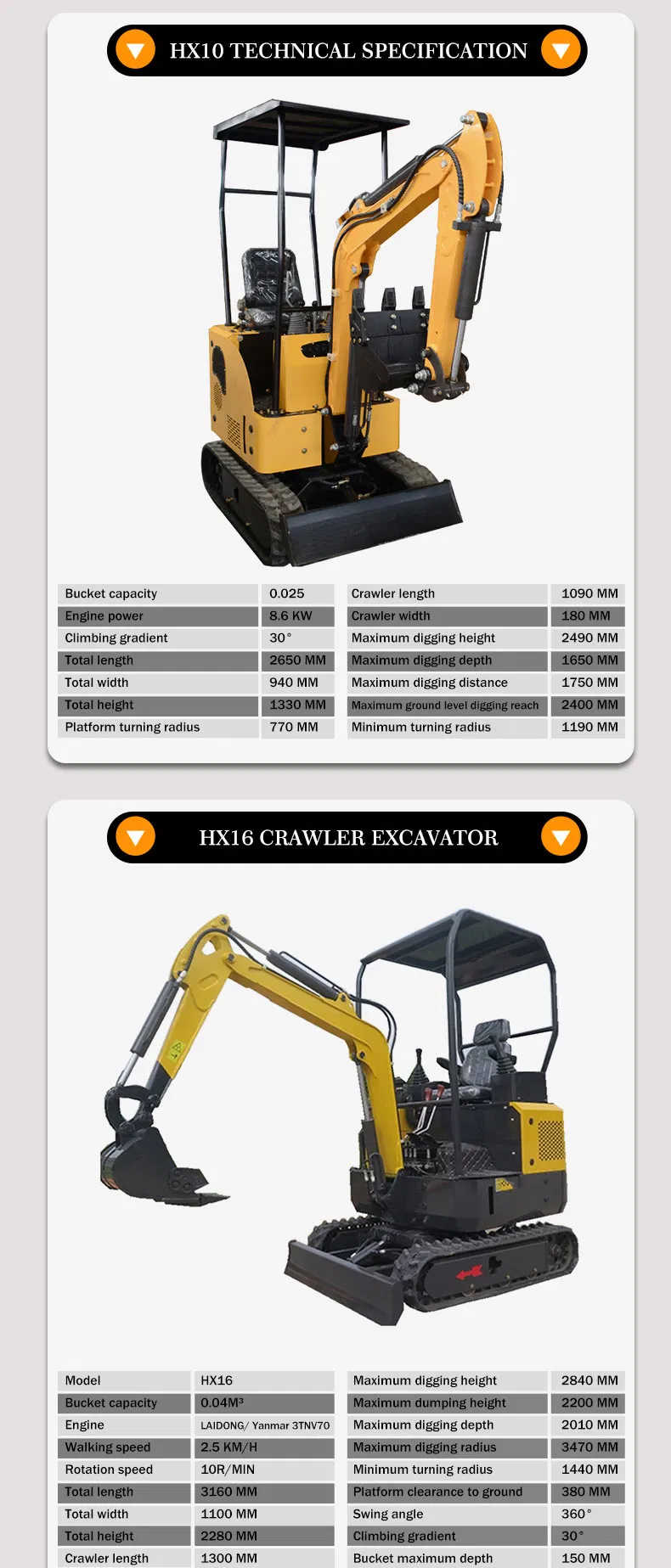 Hot Sales Ht10 (Yanmar engine) Multi-Functional Backhoe Hydraulic Mini Excavator