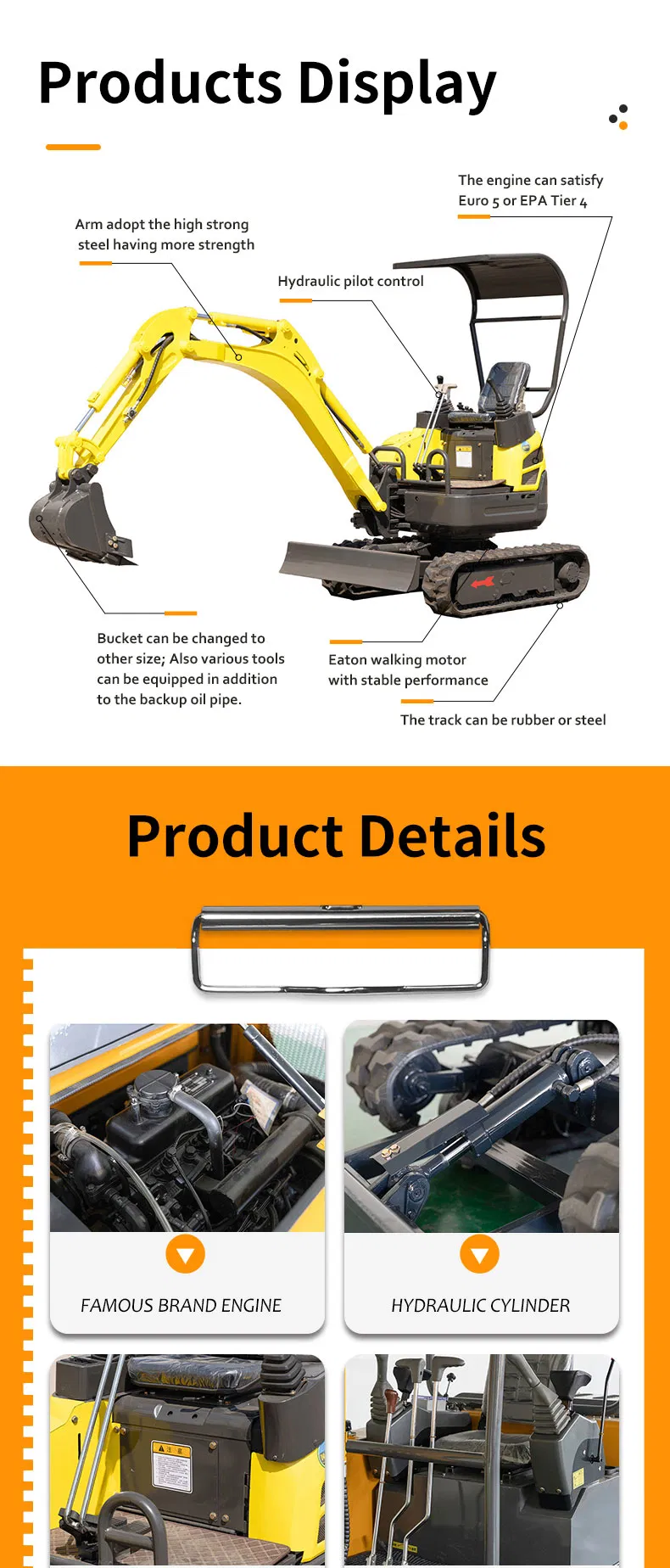 Hot Sales Ht10 (Yanmar engine) Multi-Functional Backhoe Hydraulic Mini Excavator