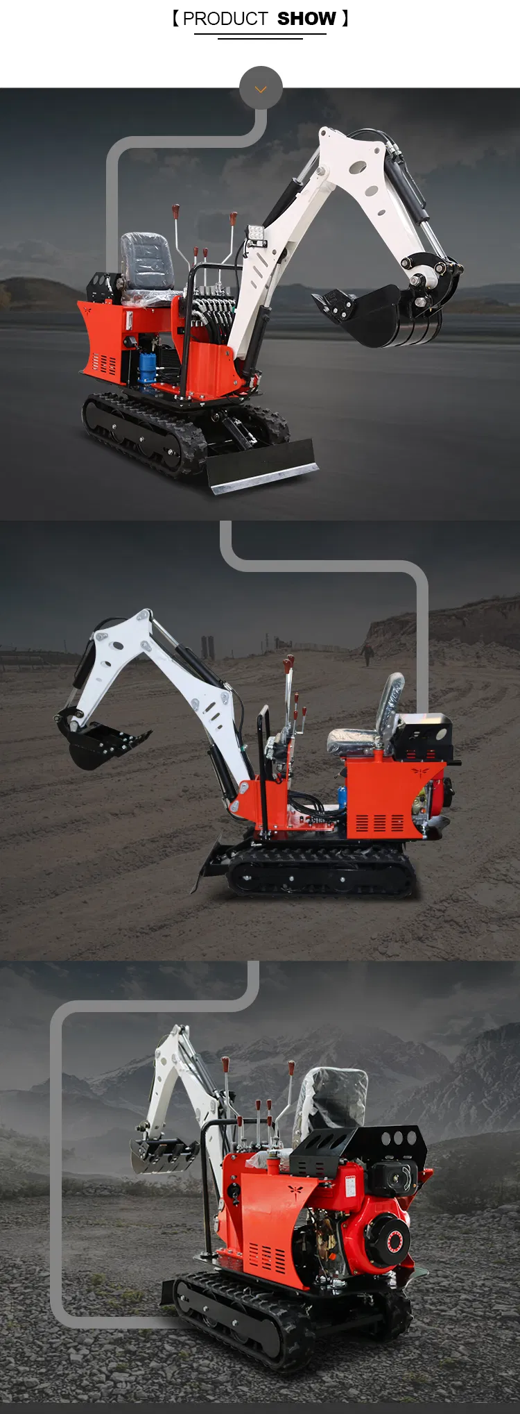 Hydraulic Mini Excavator Machine 800kg Ce Approved Mini Excavator