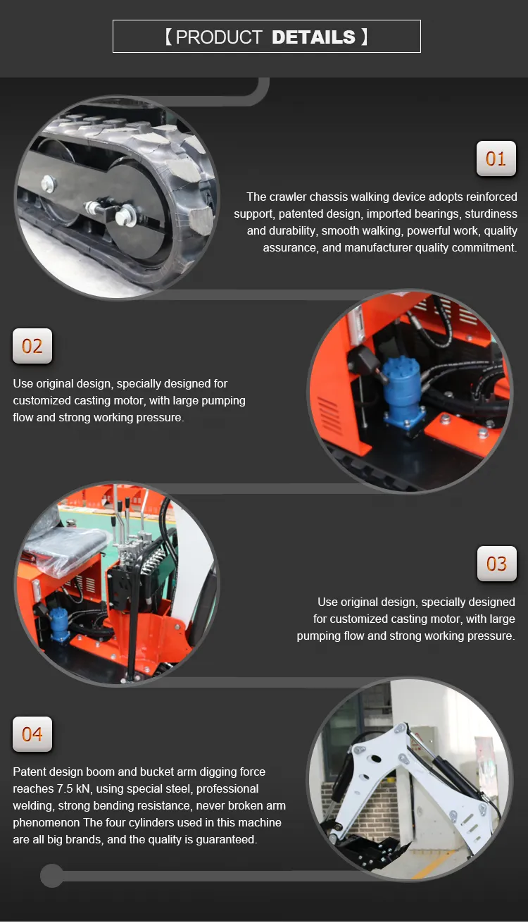 Hydraulic Mini Excavator Machine 800kg Ce Approved Mini Excavator