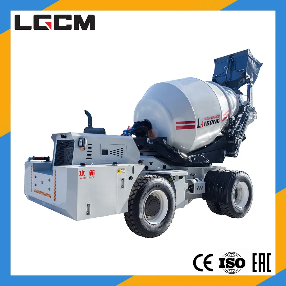 Lgcm Factory Supply Automatic Self Loading Concrete Mixer Truck 3cbm