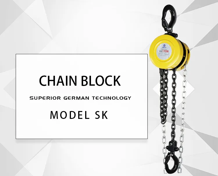 Longer Lasting Dele Sk 2 Ton Lifting Tool Manual Chain Hoist Chain Pulley Block