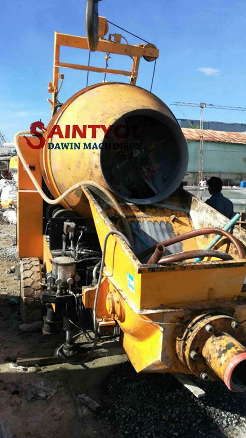 Lovol 1004 56kw Diesel Engine Concrete Mixing Pump Concrete Construction